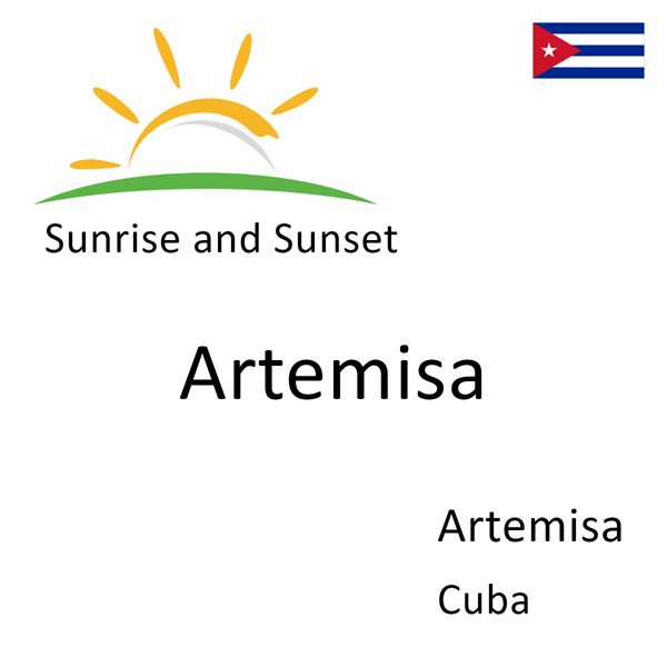 Sunrise and sunset times for Artemisa, Artemisa, Cuba