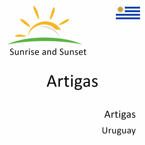 Sunrise and sunset times for Artigas, Artigas, Uruguay