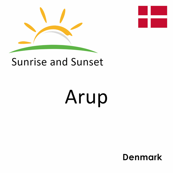 Sunrise and sunset times for Arup, Denmark