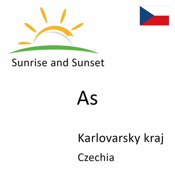 Sunrise and sunset times for As, Karlovarsky kraj, Czechia