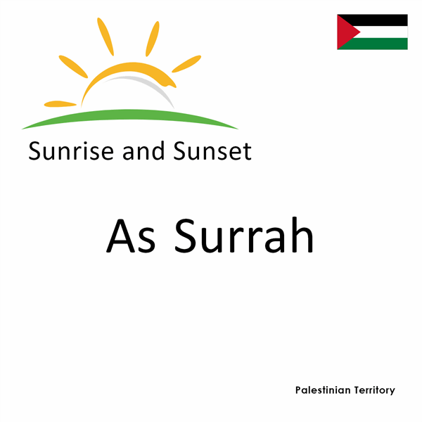 Sunrise and sunset times for As Surrah, Palestinian Territory