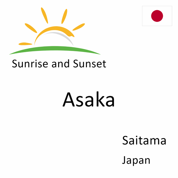 Sunrise and sunset times for Asaka, Saitama, Japan