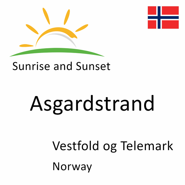Sunrise and sunset times for Asgardstrand, Vestfold og Telemark, Norway