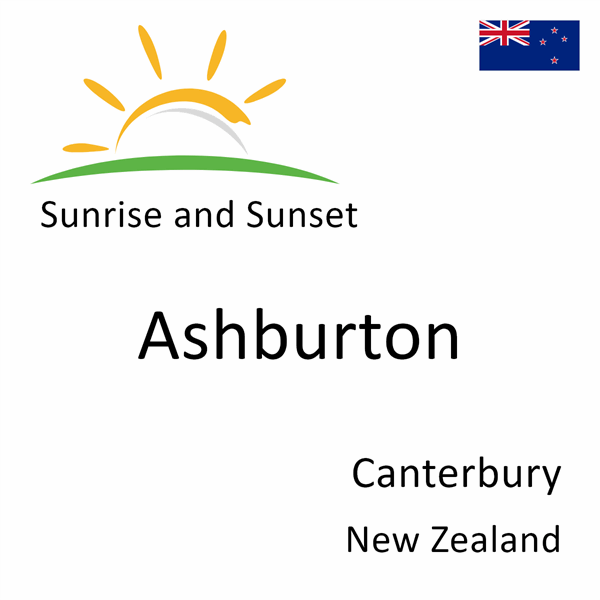 Sunrise and sunset times for Ashburton, Canterbury, New Zealand