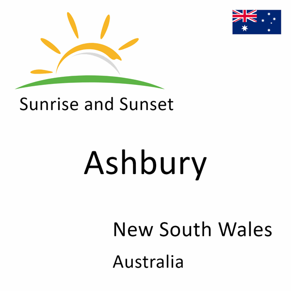 Sunrise and sunset times for Ashbury, New South Wales, Australia