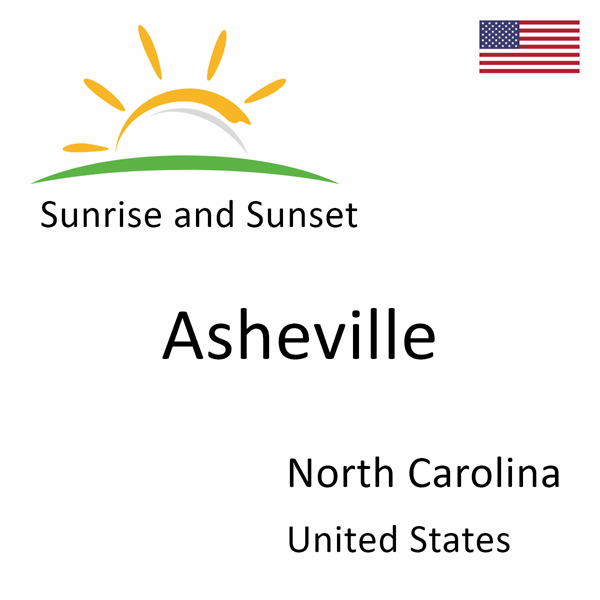 Sunrise and sunset times for Asheville, North Carolina, United States