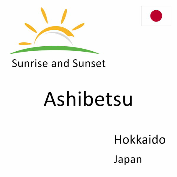 Sunrise and sunset times for Ashibetsu, Hokkaido, Japan