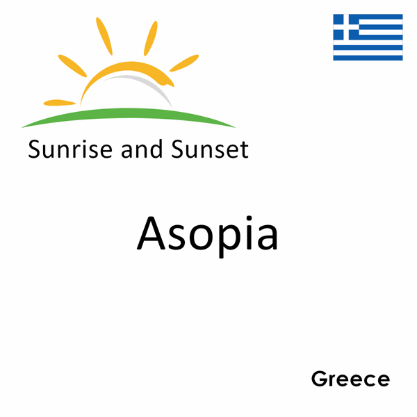 Sunrise and sunset times for Asopia, Greece