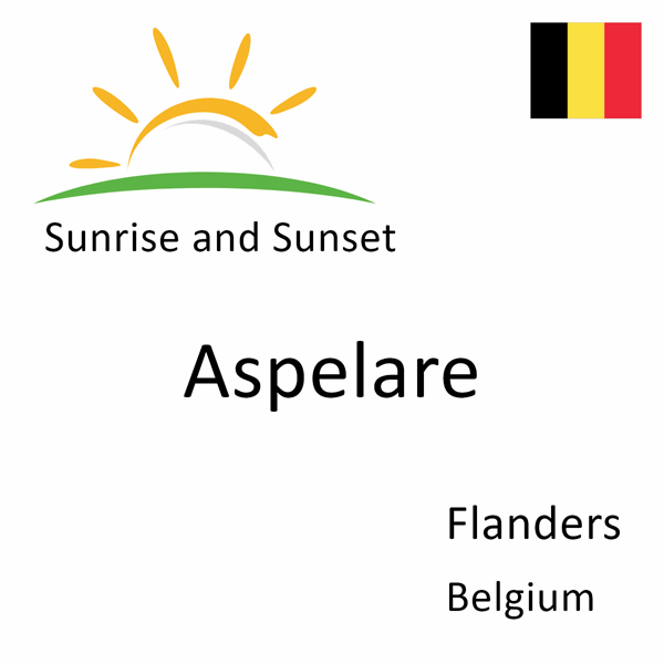 Sunrise and sunset times for Aspelare, Flanders, Belgium