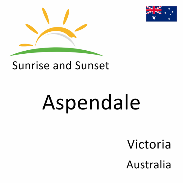 Sunrise and sunset times for Aspendale, Victoria, Australia