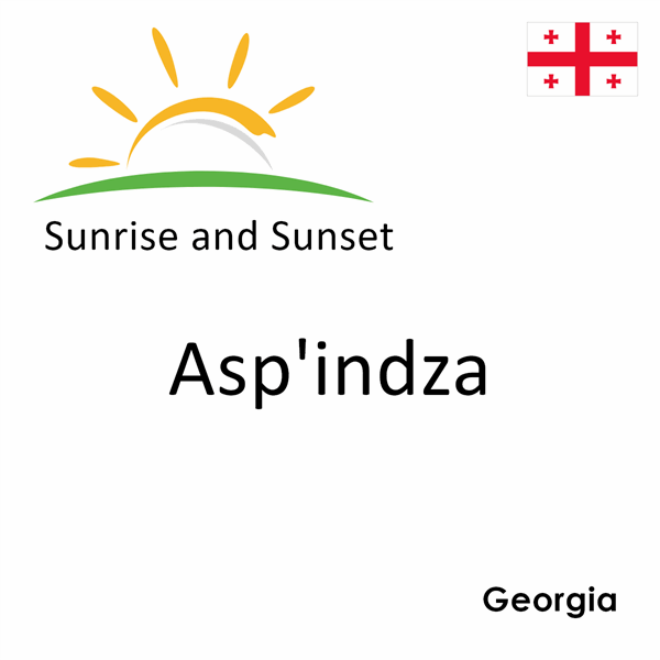 Sunrise and sunset times for Asp'indza, Georgia