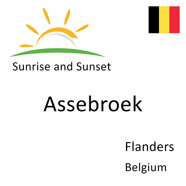 Sunrise and sunset times for Assebroek, Flanders, Belgium