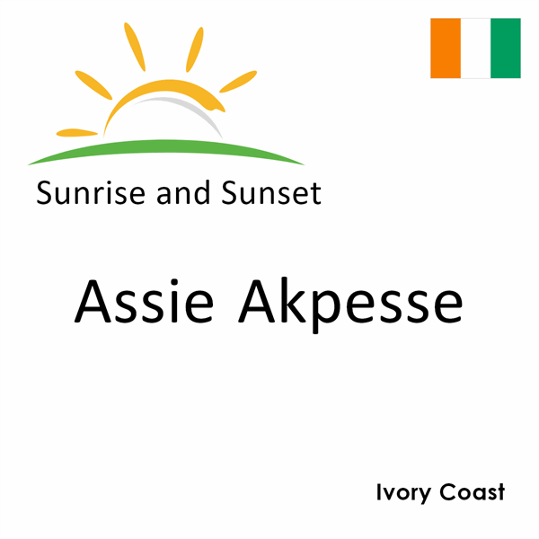 Sunrise and sunset times for Assie Akpesse, Ivory Coast