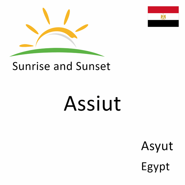 Sunrise and sunset times for Assiut, Asyut, Egypt