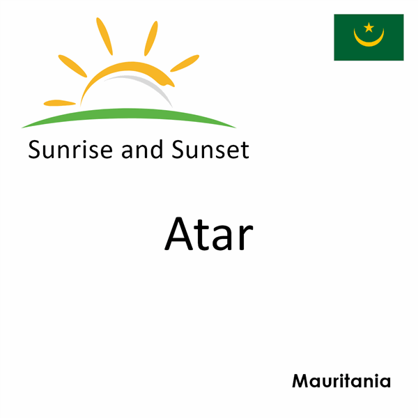 Sunrise and sunset times for Atar, Mauritania