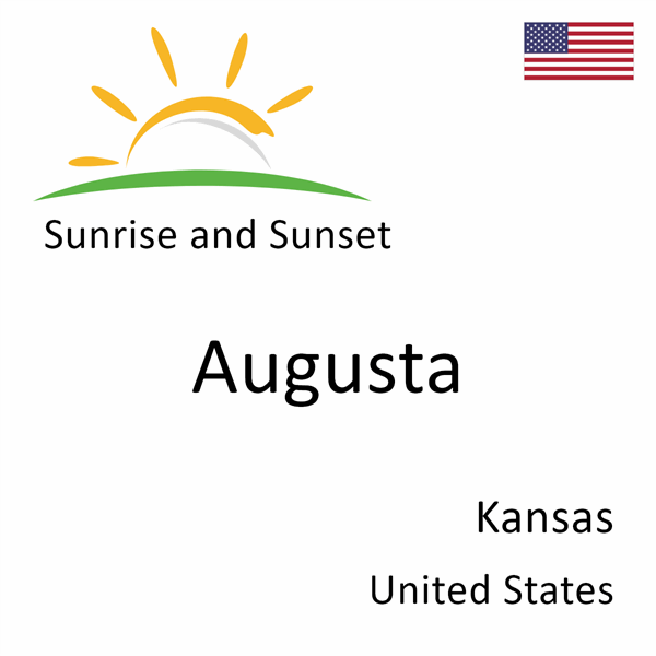 Sunrise and sunset times for Augusta, Kansas, United States
