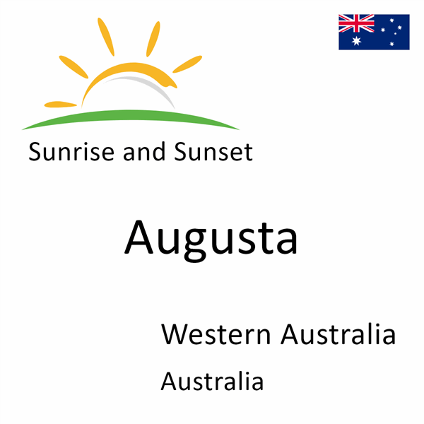 Sunrise and sunset times for Augusta, Western Australia, Australia