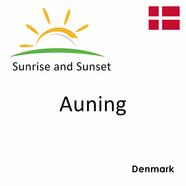 Sunrise and sunset times for Auning, Denmark