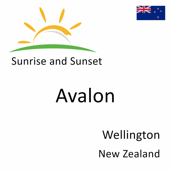 Sunrise and sunset times for Avalon, Wellington, New Zealand