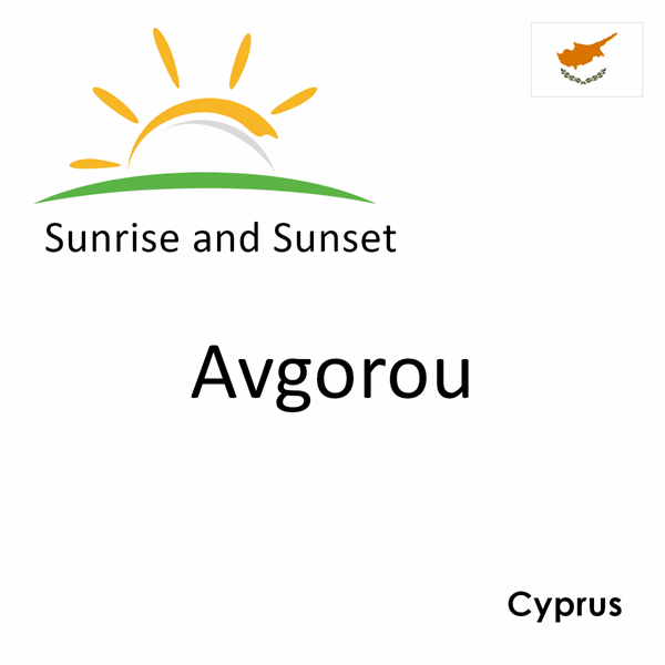 Sunrise and sunset times for Avgorou, Cyprus