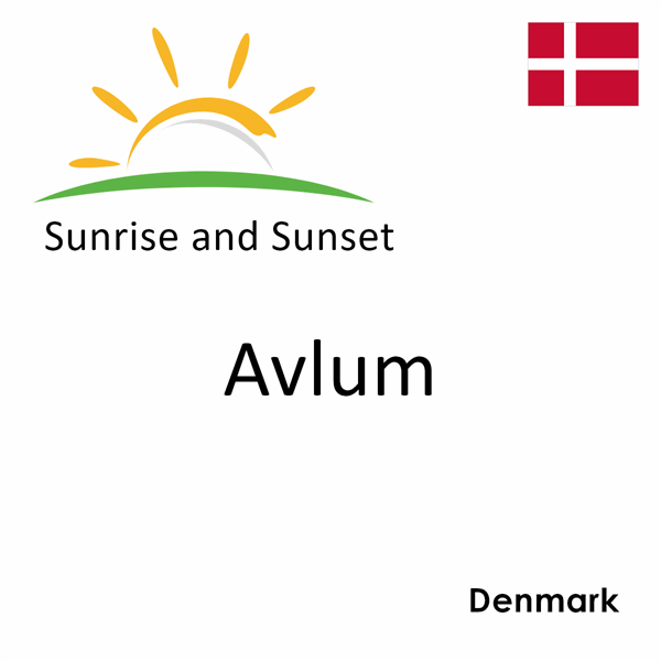 Sunrise and sunset times for Avlum, Denmark