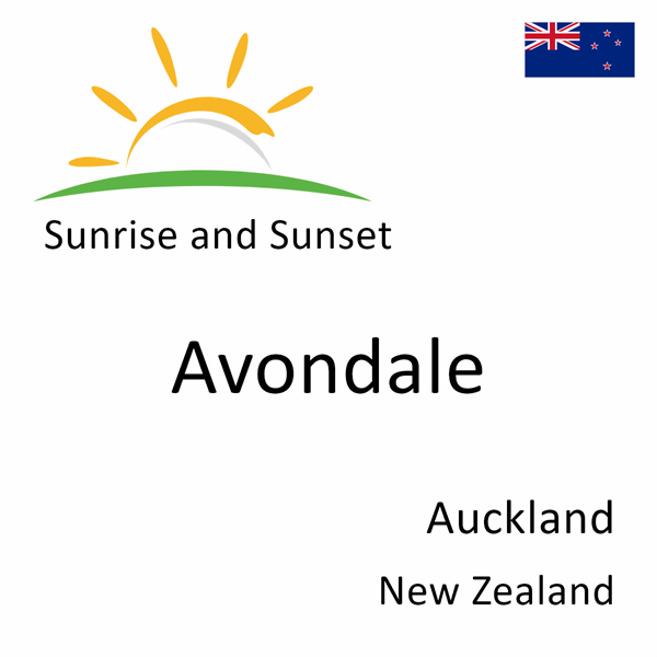 Sunrise and sunset times for Avondale, Auckland, New Zealand