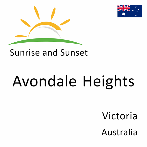 Sunrise and sunset times for Avondale Heights, Victoria, Australia