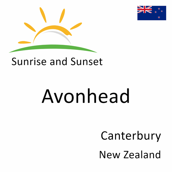 Sunrise and sunset times for Avonhead, Canterbury, New Zealand