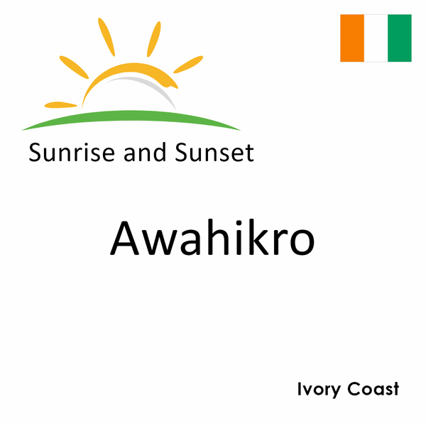 Sunrise and sunset times for Awahikro, Ivory Coast