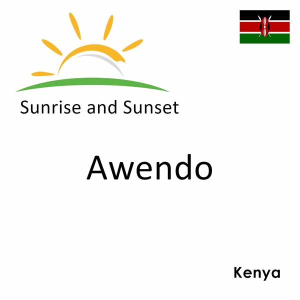 Sunrise and sunset times for Awendo, Kenya