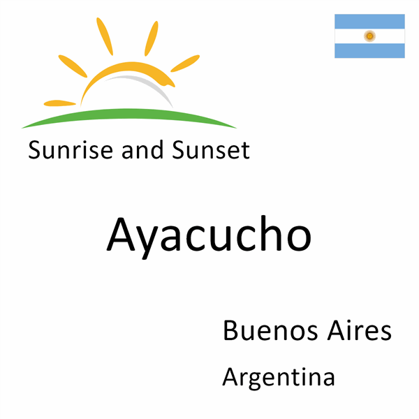 Sunrise and sunset times for Ayacucho, Buenos Aires, Argentina