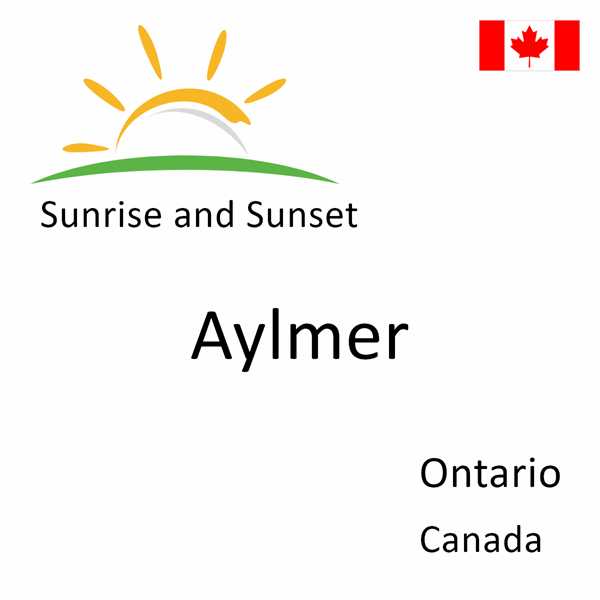 Sunrise and sunset times for Aylmer, Ontario, Canada