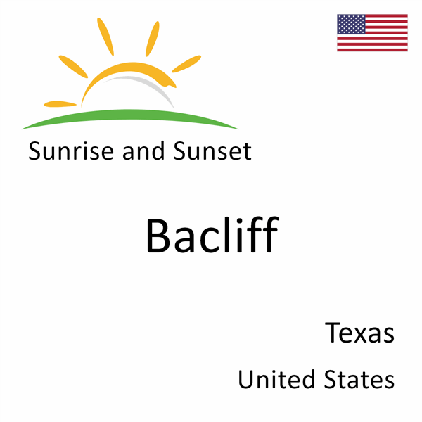 Sunrise and sunset times for Bacliff, Texas, United States