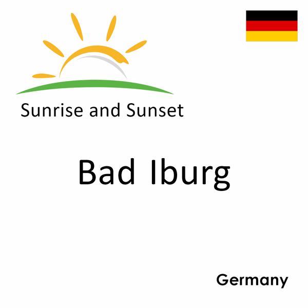 Sunrise and sunset times for Bad Iburg, Germany