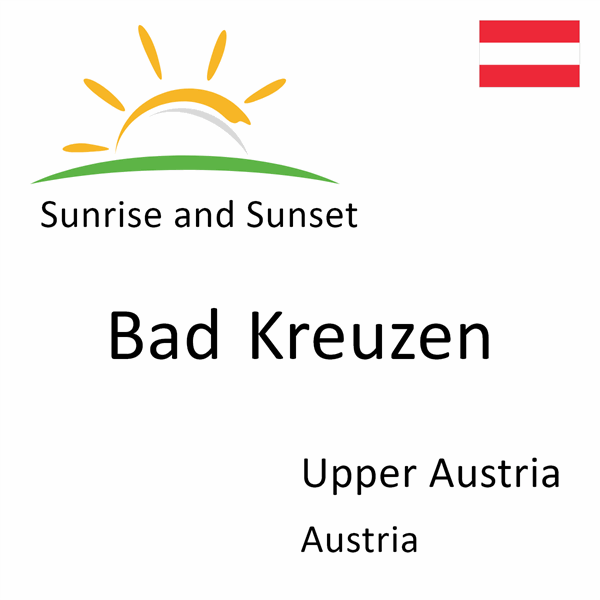 Sunrise and sunset times for Bad Kreuzen, Upper Austria, Austria