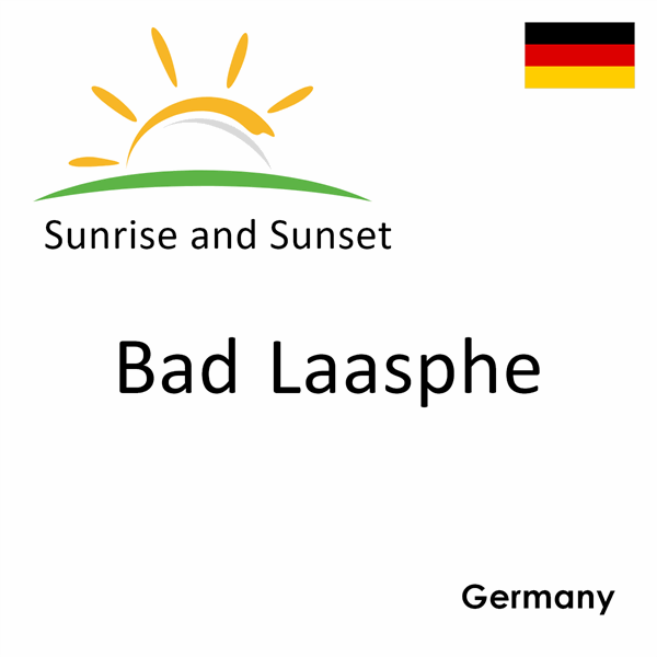 Sunrise and sunset times for Bad Laasphe, Germany