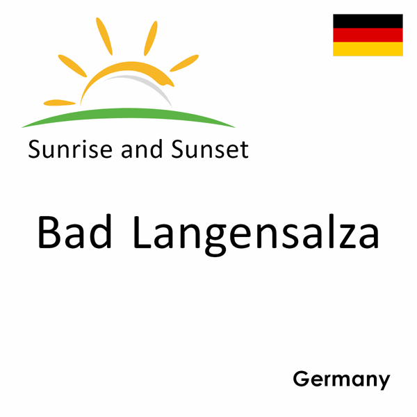 Sunrise and sunset times for Bad Langensalza, Germany