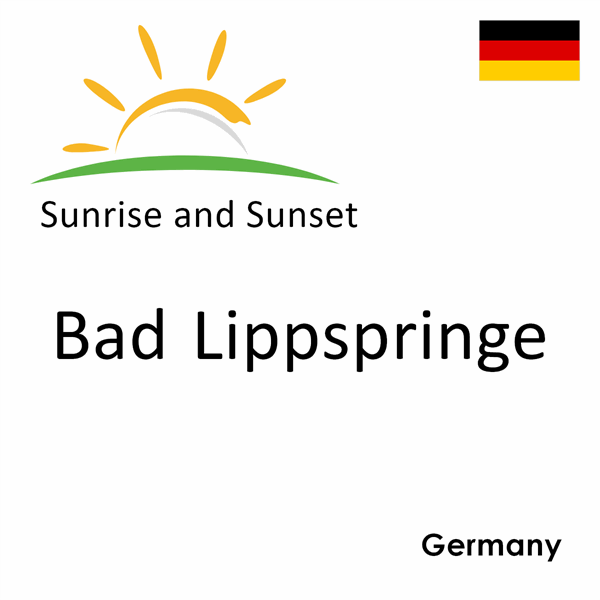 Sunrise and sunset times for Bad Lippspringe, Germany