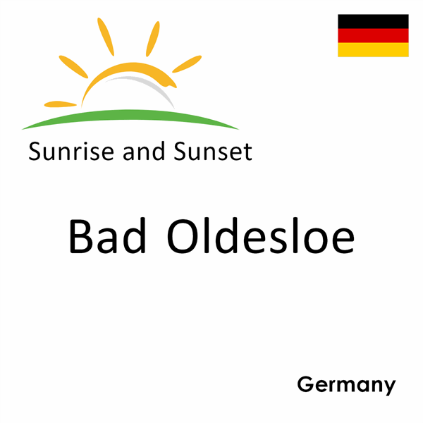 Sunrise and sunset times for Bad Oldesloe, Germany