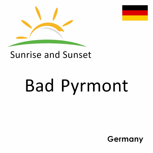 Sunrise and sunset times for Bad Pyrmont, Germany