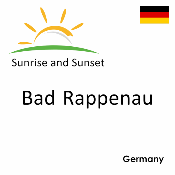 Sunrise and sunset times for Bad Rappenau, Germany