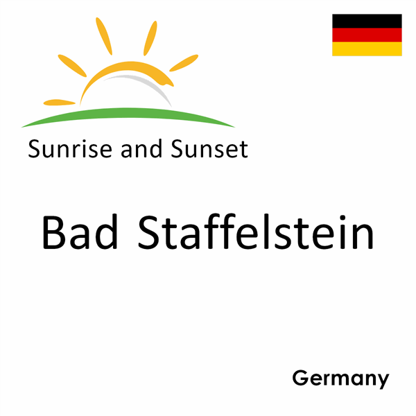 Sunrise and sunset times for Bad Staffelstein, Germany