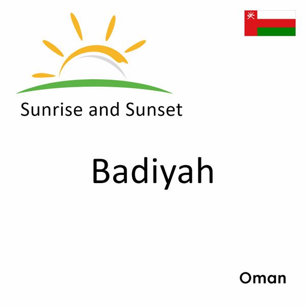Sunrise and sunset times for Badiyah, Oman