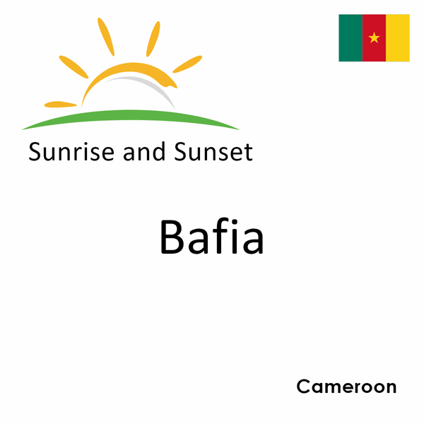 Sunrise and sunset times for Bafia, Cameroon