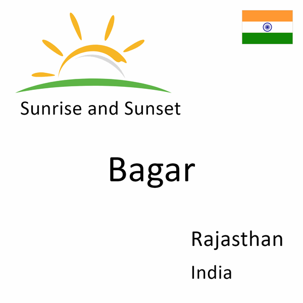 Sunrise and sunset times for Bagar, Rajasthan, India