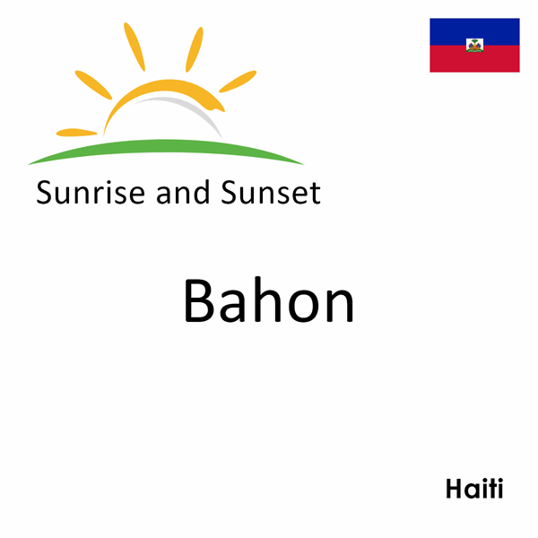 Sunrise and sunset times for Bahon, Haiti