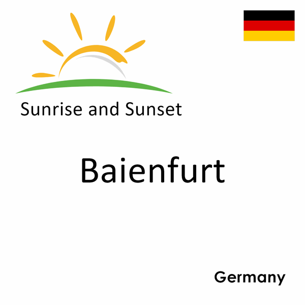 Sunrise and sunset times for Baienfurt, Germany