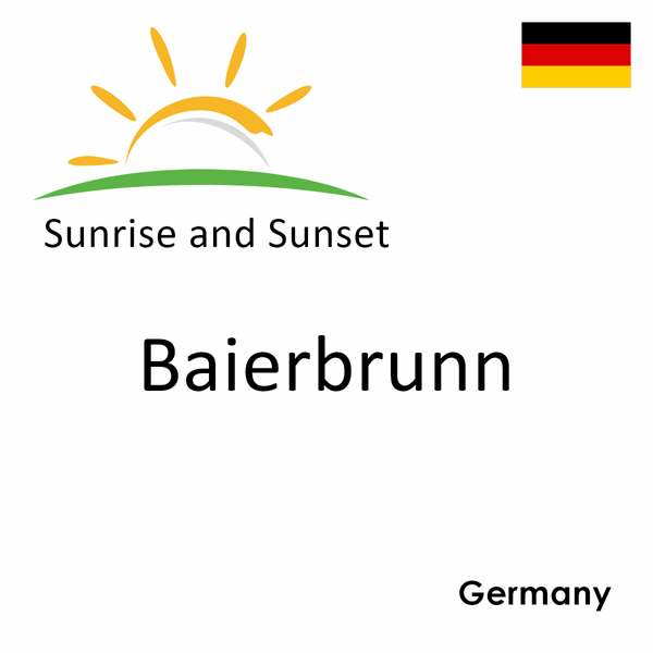 Sunrise and sunset times for Baierbrunn, Germany