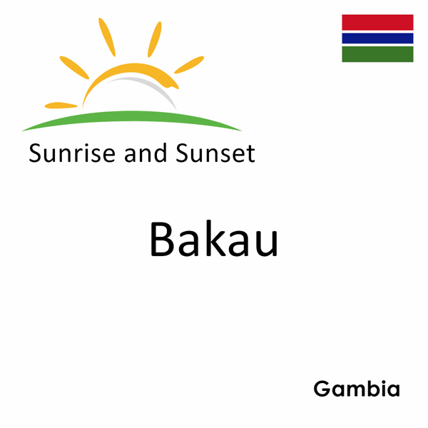 Sunrise and sunset times for Bakau, Gambia