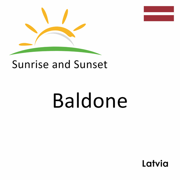 Sunrise and sunset times for Baldone, Latvia